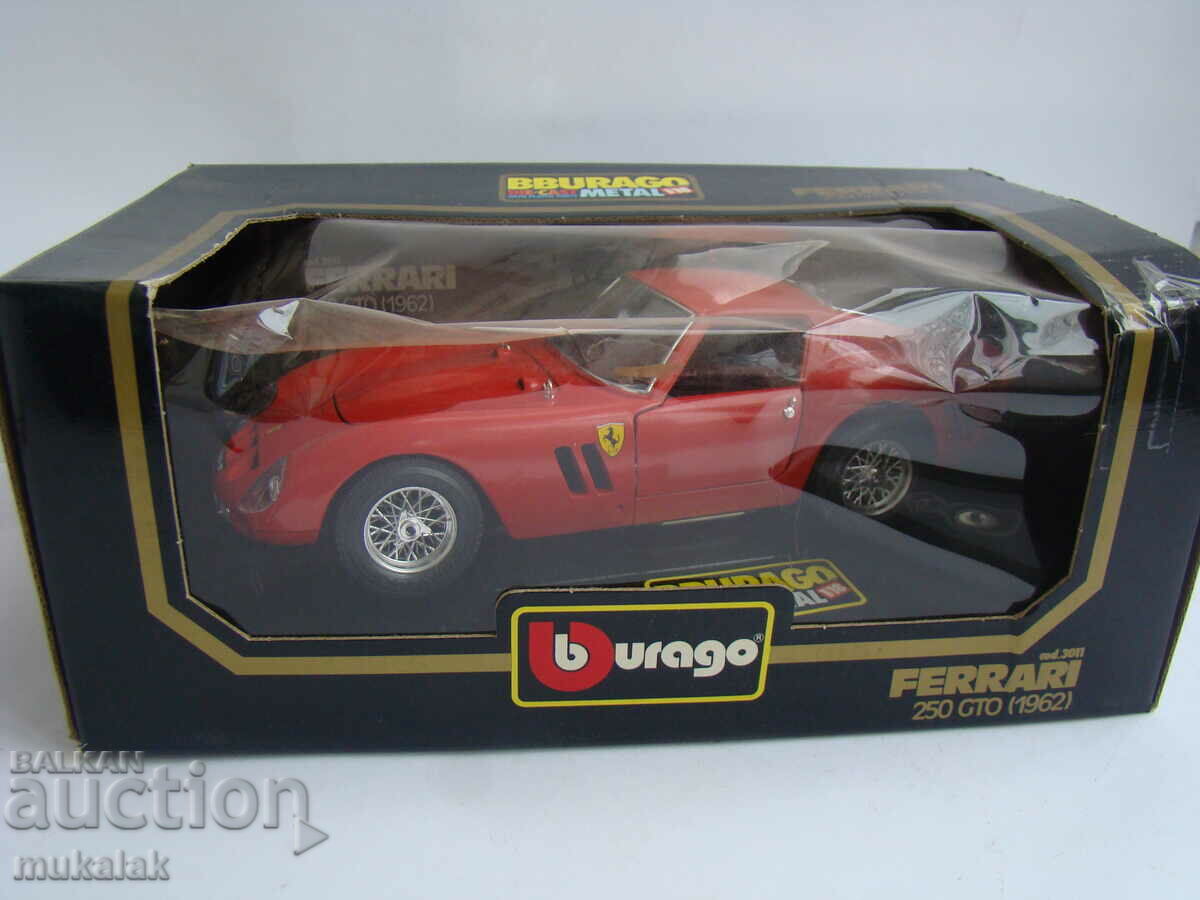 1:18 BBURAGO FERRARI 250 GTO 1962 TOY MODEL CAR