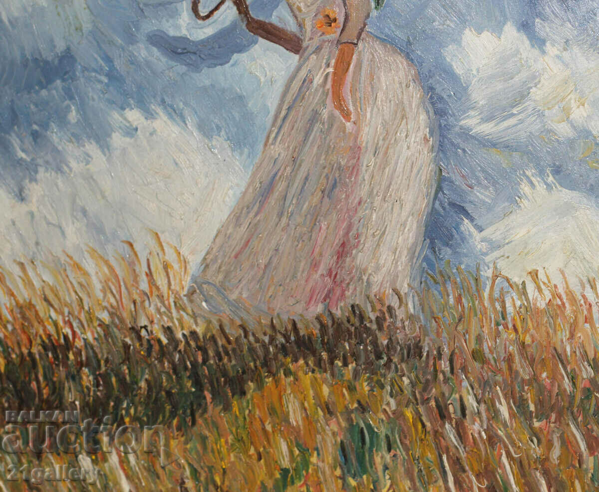 Claude Monet «Γυναίκα με ομπρέλα», αναπαραγωγή, λαδομπογιές - 6