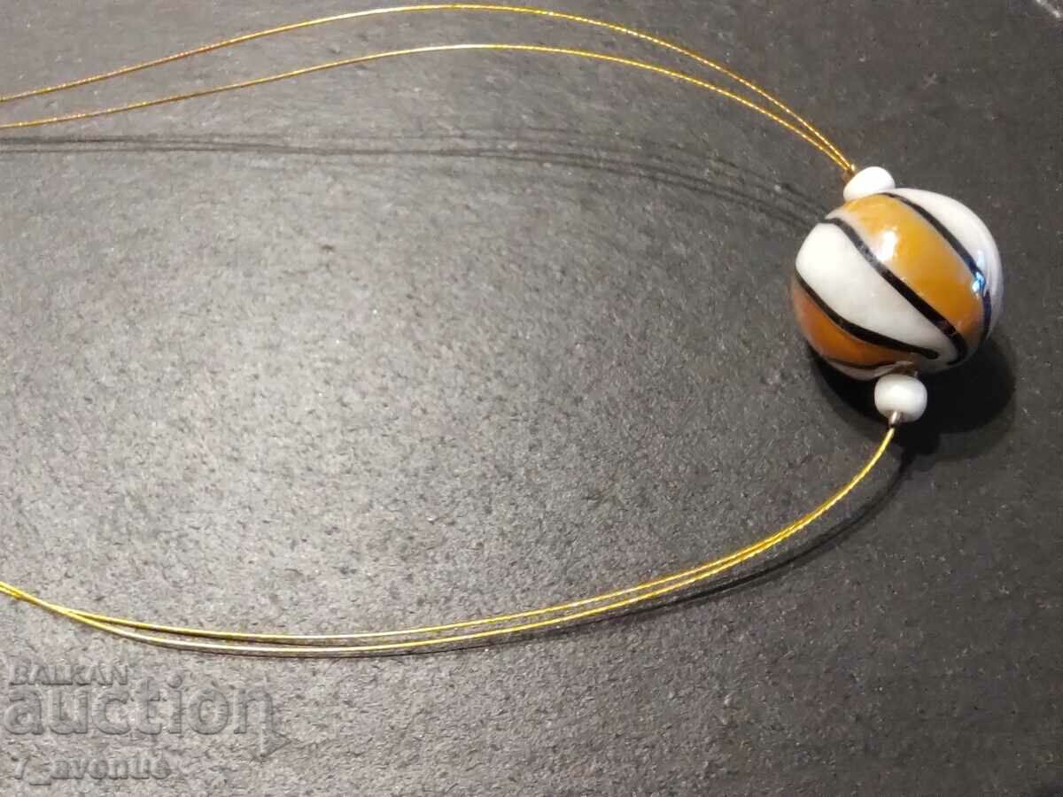 Auction Necklace jewelry necklace with Murano sphere, elite, 3.12.24 Auction Necklace jewelry necklace with Murano sphere, elite, 3.12.24
