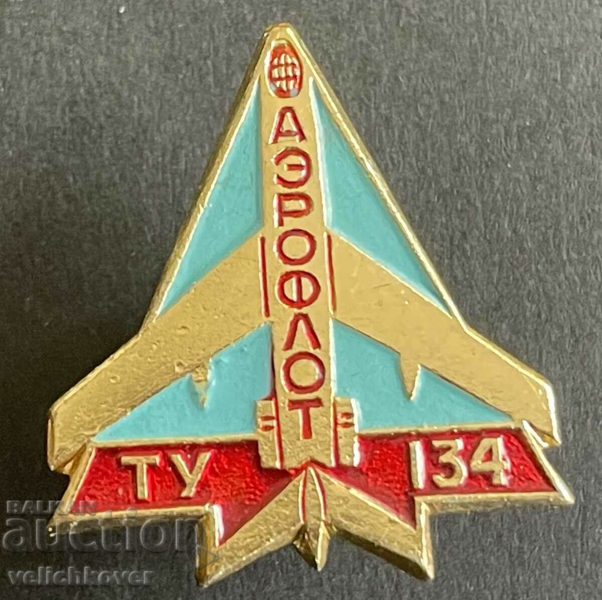 39248 СССР знак Авиокомпания Аерофлот самолет модел ТУ-134