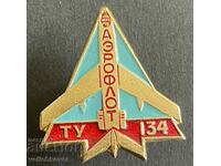 39248 USSR sign Airline Aeroflot aircraft model TU-134