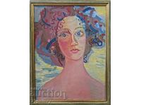 Nicoleta Kerinska (1972-) πορτρέτο υπογεγραμμένο