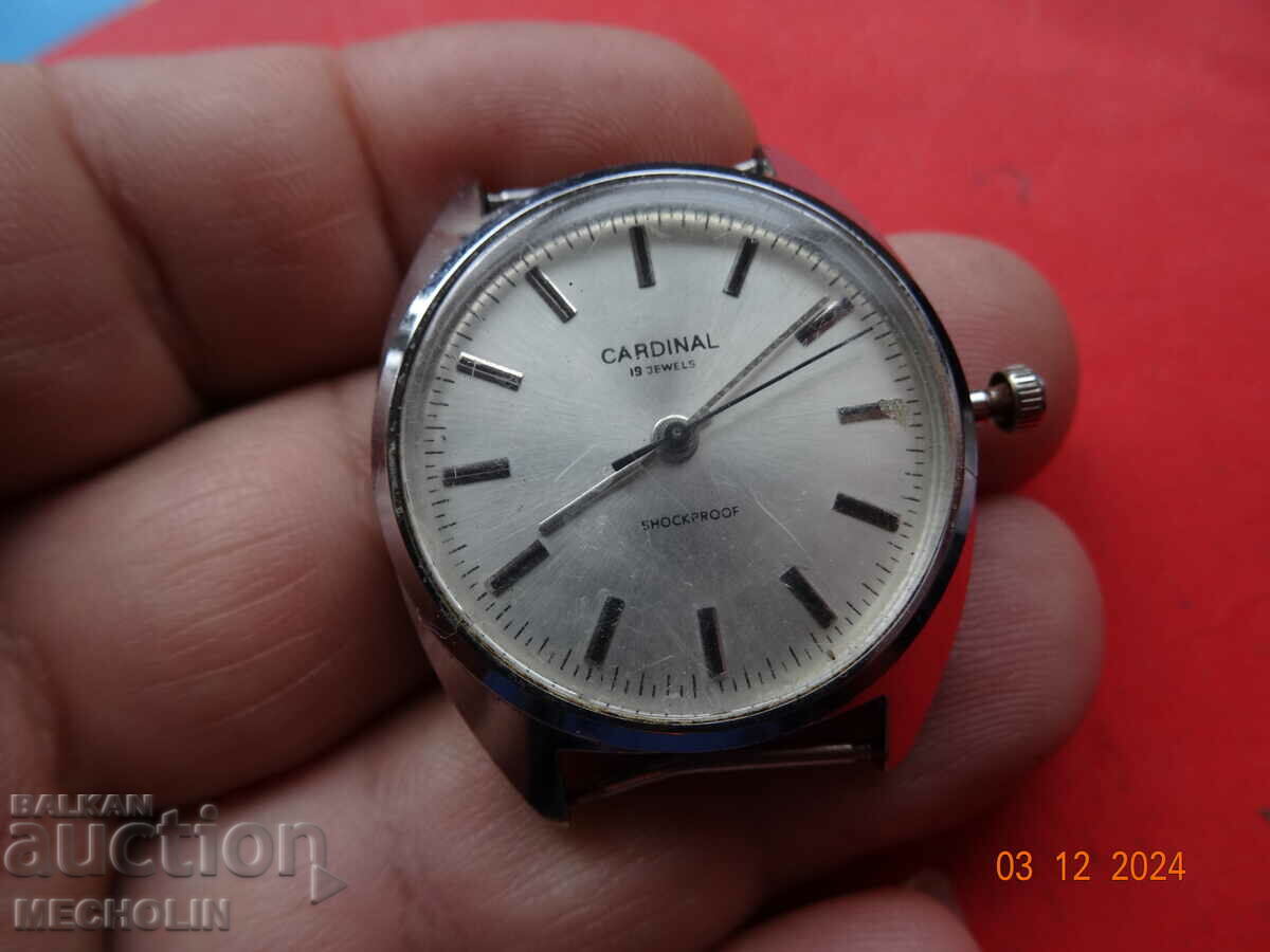 OLD RUSSIAN COLLECTOR'S CLOCK CARDINAL 19 K - 7