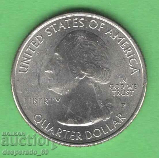 (¯`'•.¸ 25 cents 2020 P USA (Salt River Bay) UNC- ¸.•'´¯) with price 1.60 BGN | € 0.82