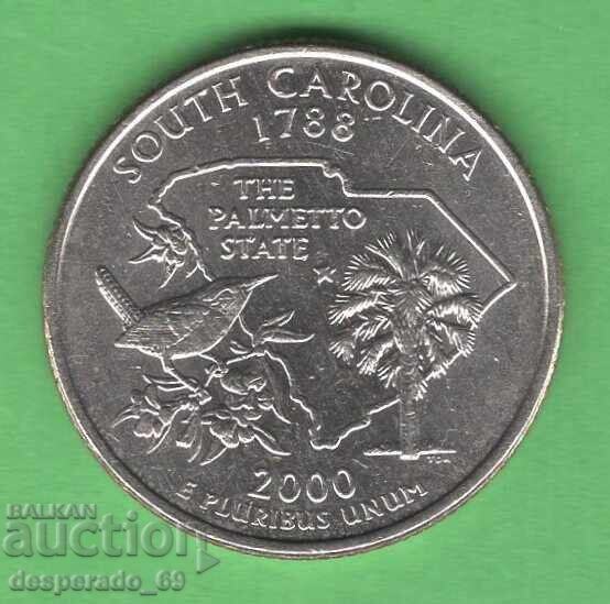 25 Cent 2000 D USA (South Carolina) aUNC 25 Cent 2000 D USA (South Carolina) aUNC