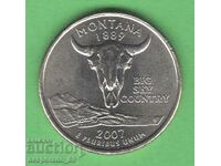 (¯`'•.¸ 25 cents 2007 P USA (Montana) UNC- ¸.•'´¯)