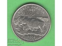 (¯`'•.¸ 25 cents 2006 P USA (North Dakota) ¸.•'´¯)