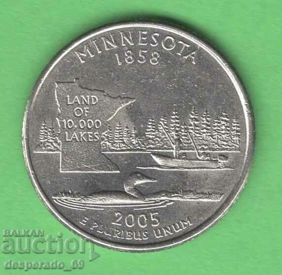 (¯`'•.¸ 25 cents 2005 P USA (Minnesota) aUNC¸.•'´¯)