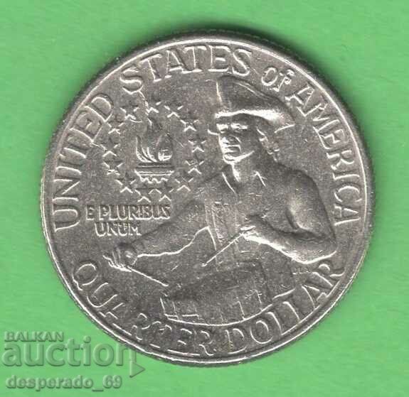 (¯`'•.¸ 25 cents 1976 D USA ¸.•'´¯)