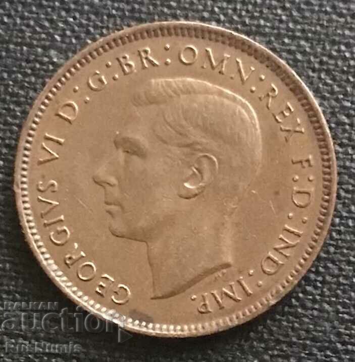 Great Britain. 1 farthing 1944 with price 1.40 BGN | € 0.72