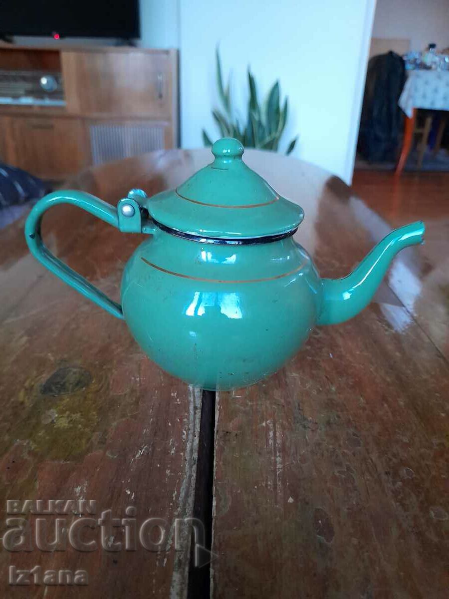 Auction Old enamel teapot Auction Old enamel teapot