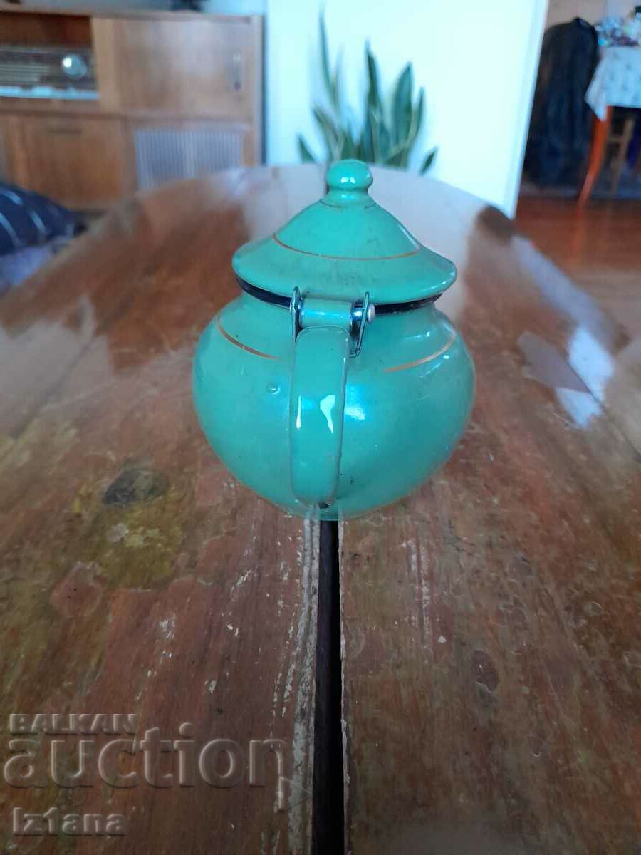 Delivery of Old enamel teapot Delivery of Old enamel teapot