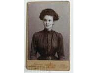 1903 SHUMEN WOMAN PORTRAIT OLD PHOTOGRAPH CARDBOARD