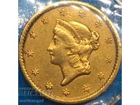 US $1 1849 Liberty Gold - RARE