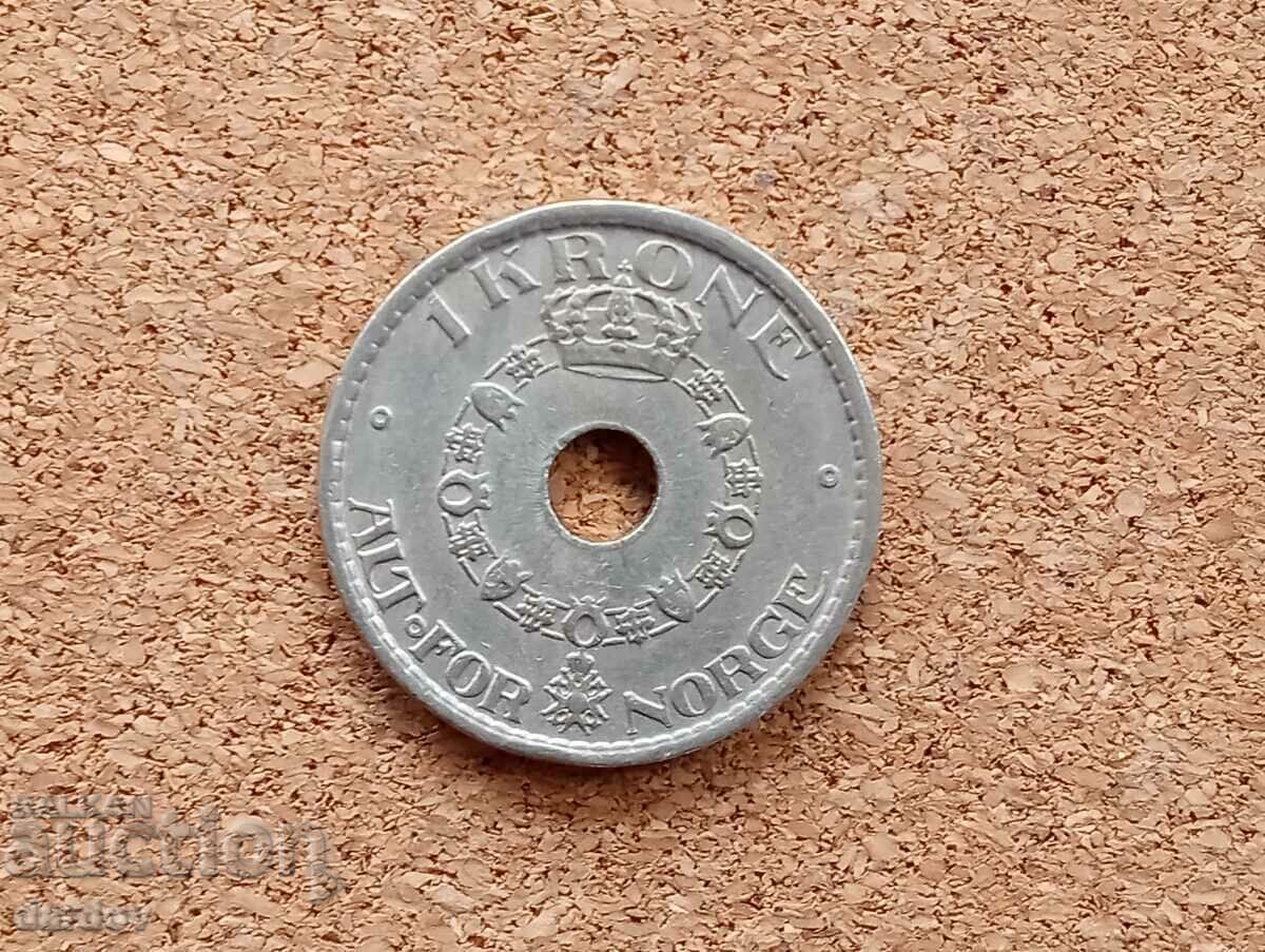 Norvegia 1 coroană 1949 cu preț € 1.15 | 2.25 BGN
