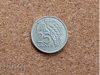 Trinidad și Tobago, 25 cenți 2008