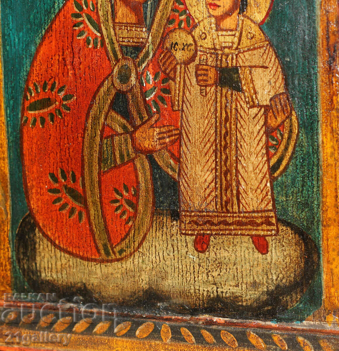 Delivery of Hand-painted icon triptych Holy Virgin and Child Delivery of Hand-painted icon triptych Holy Virgin and Child