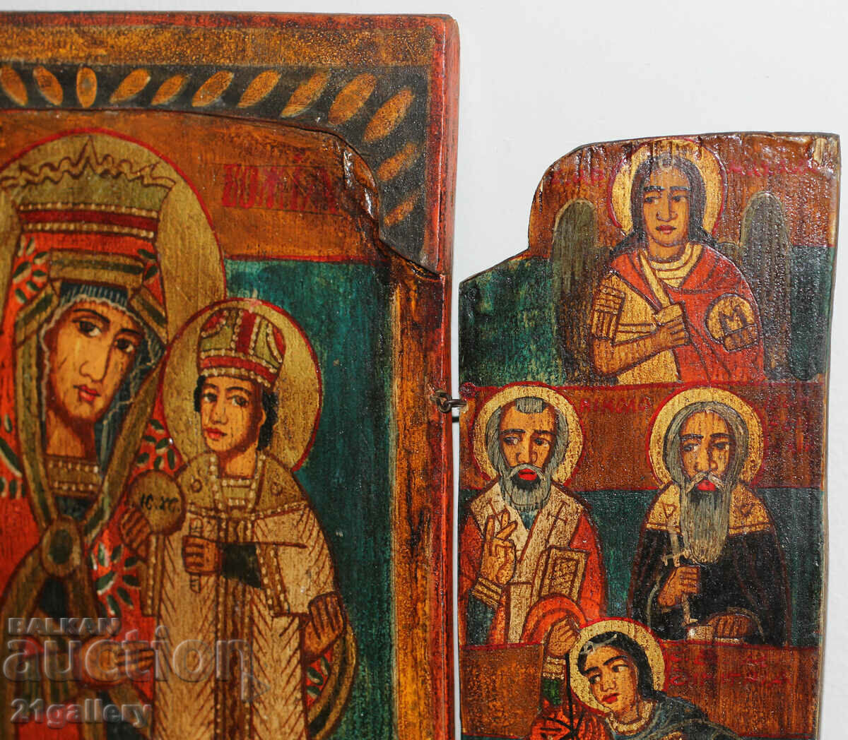 Hand-painted icon triptych Holy Virgin and Child - 5 Hand-painted icon triptych Holy Virgin and Child - 5