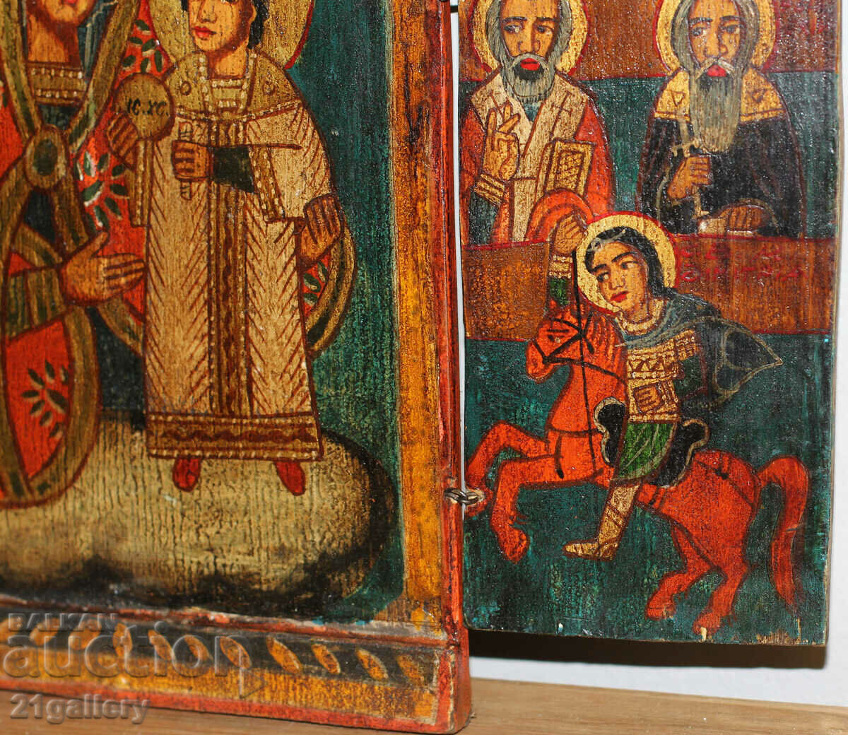 Hand-painted icon triptych Holy Virgin and Child - 6 Hand-painted icon triptych Holy Virgin and Child - 6