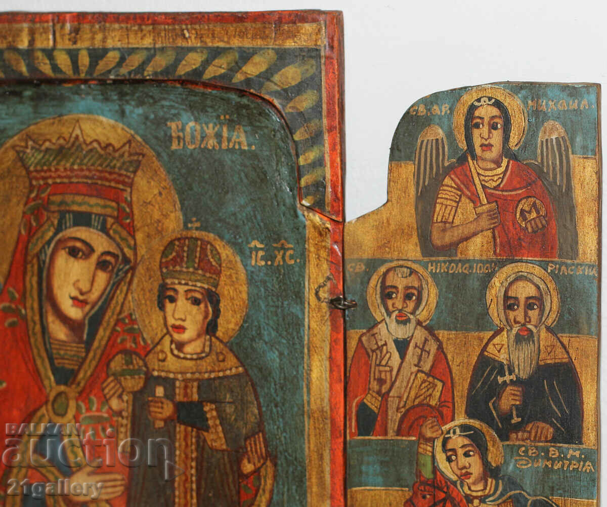 Hand-painted icon triptych Holy Virgin and Child - 7 Hand-painted icon triptych Holy Virgin and Child - 7