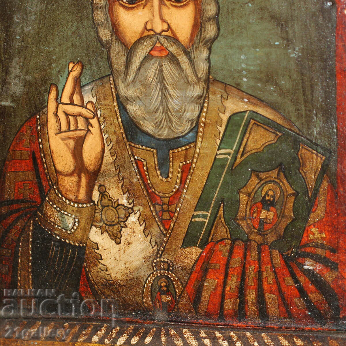 Delivery of Hand painted icon triptych Saint Nicholas the Wonderworker Delivery of Hand painted icon triptych Saint Nicholas the Wonderworker