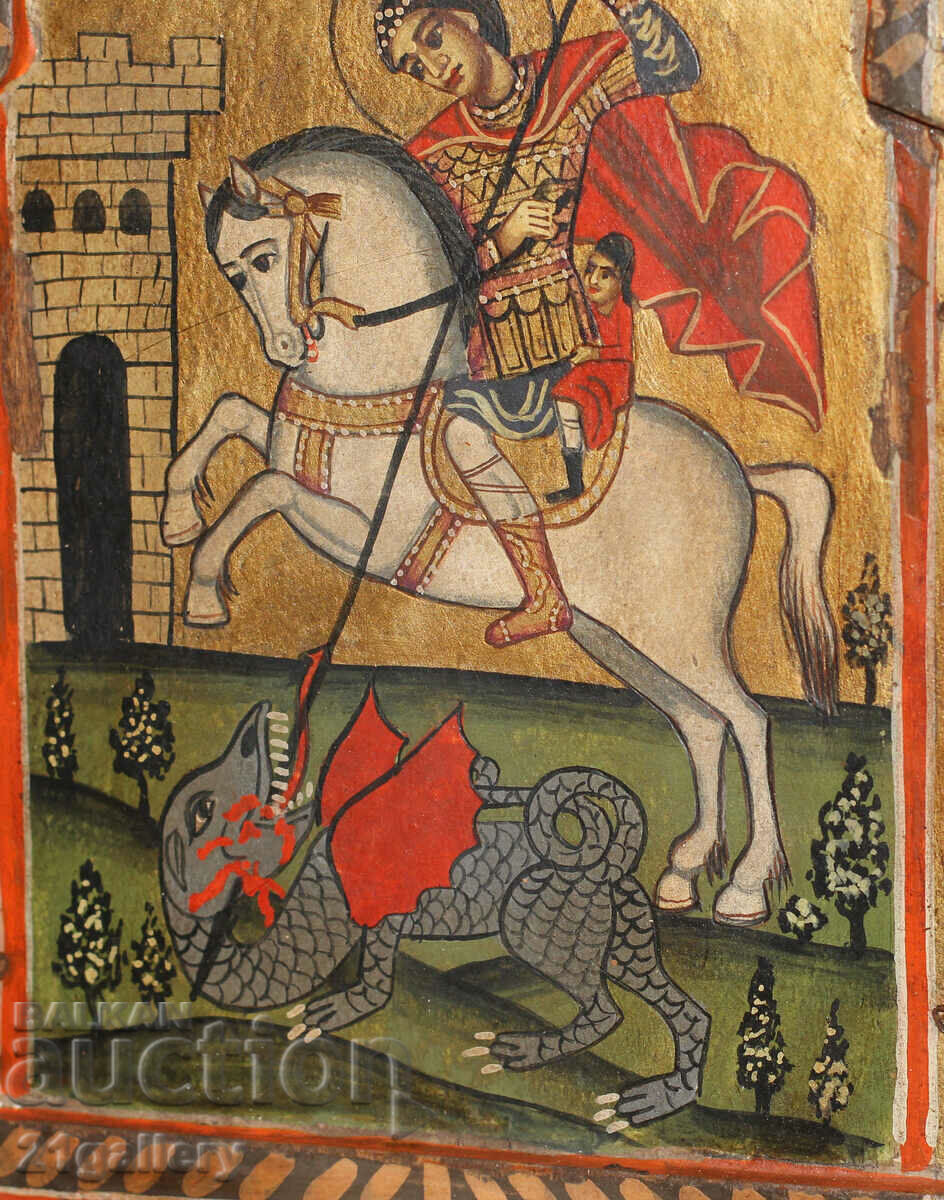 Livrarea Triptic icoană pictată manual Sfântul Gheorghe biruitorul Livrarea Triptic icoană pictată manual Sfântul Gheorghe biruitorul