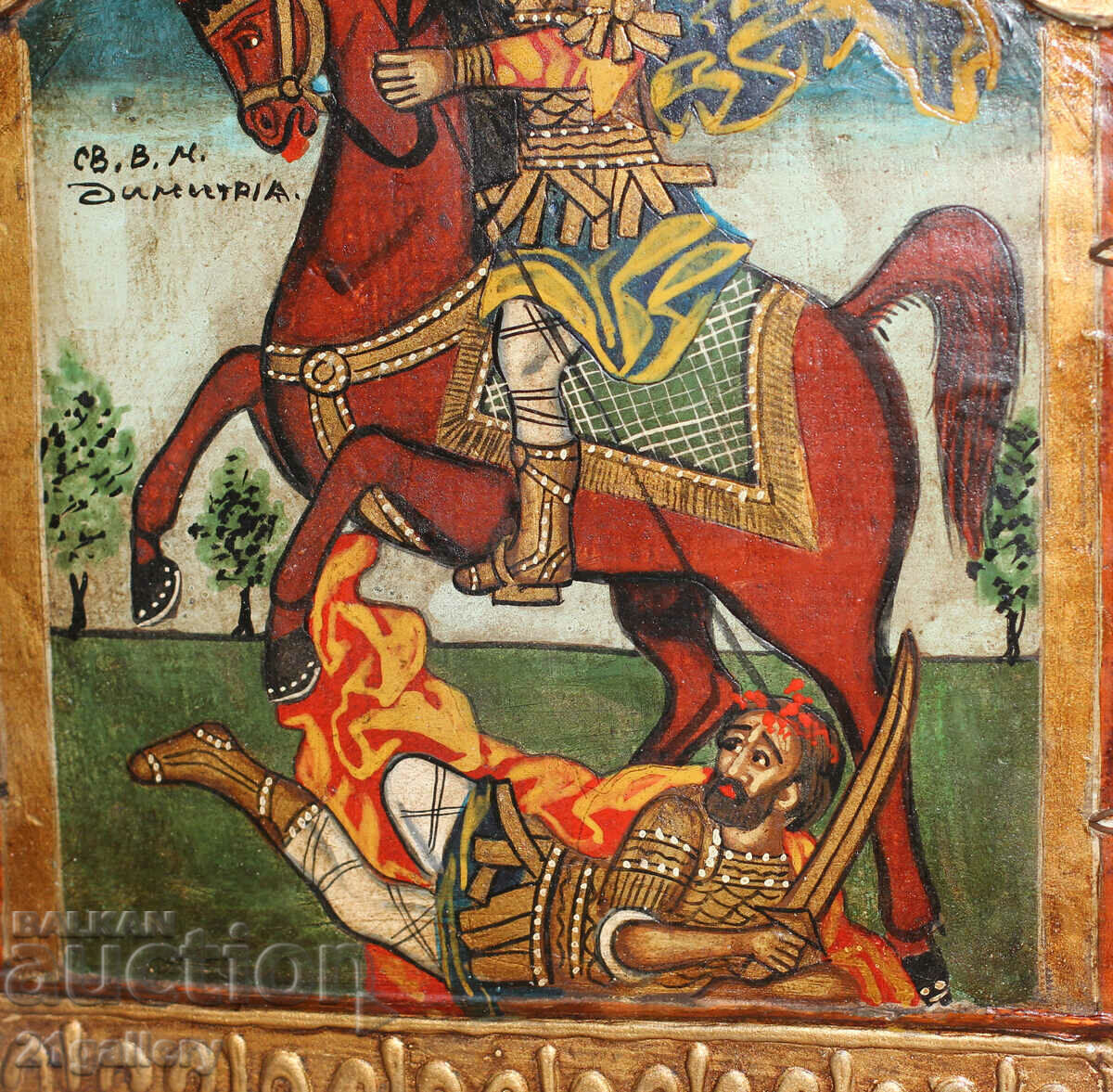 Delivery of Hand-painted icon triptych Saint Demetrius of Thessaloniki