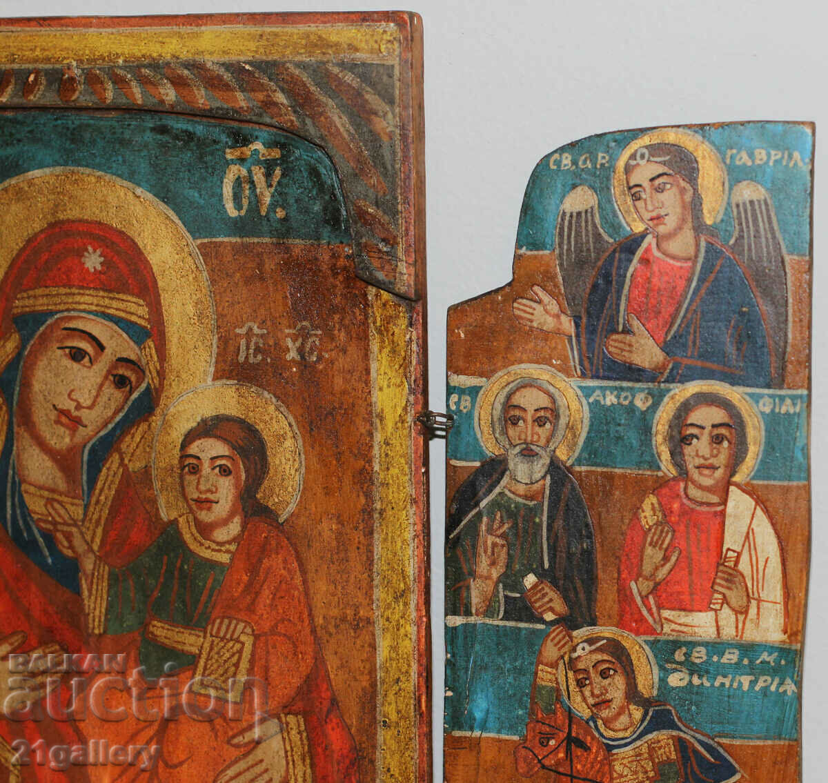 Hand-painted icon triptych Holy Virgin and Child - 6 Hand-painted icon triptych Holy Virgin and Child - 6