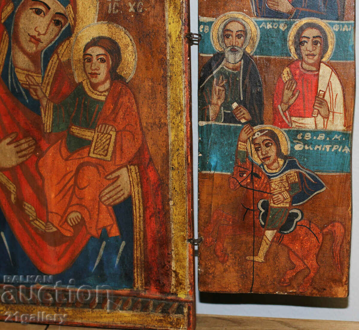 Hand-painted icon triptych Holy Virgin and Child - 7 Hand-painted icon triptych Holy Virgin and Child - 7