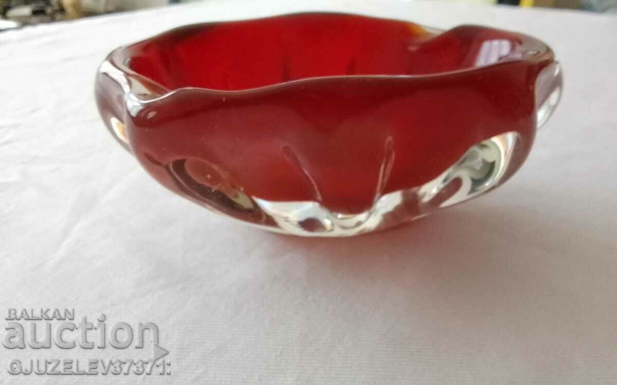 Auction  Murano Crystal Glass Ashtray