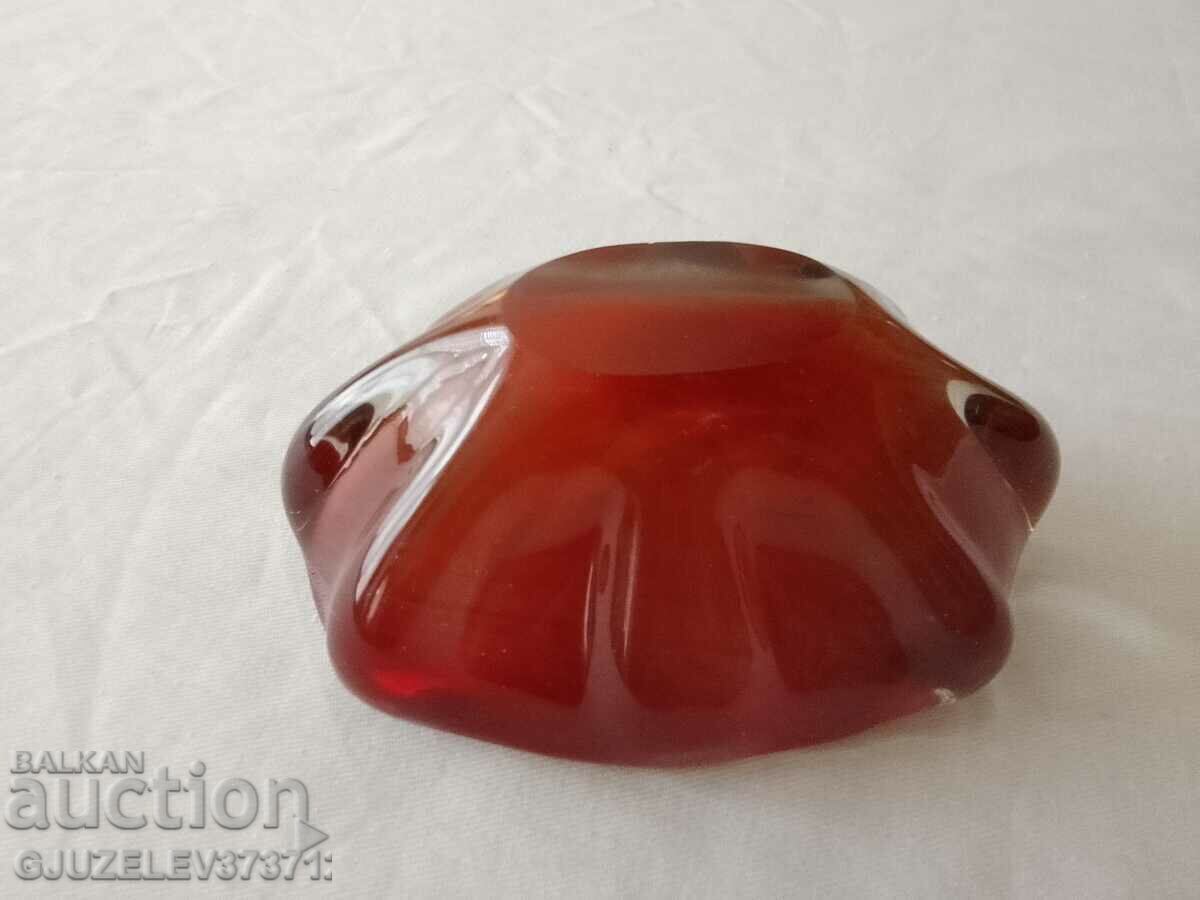 Murano Crystal Glass Ashtray - 5