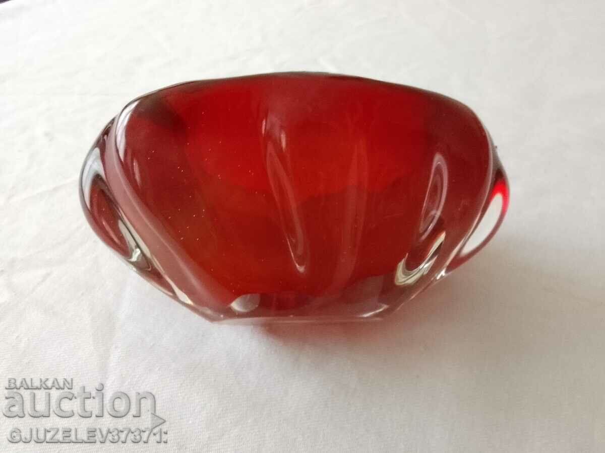 Murano Crystal Glass Ashtray - 6