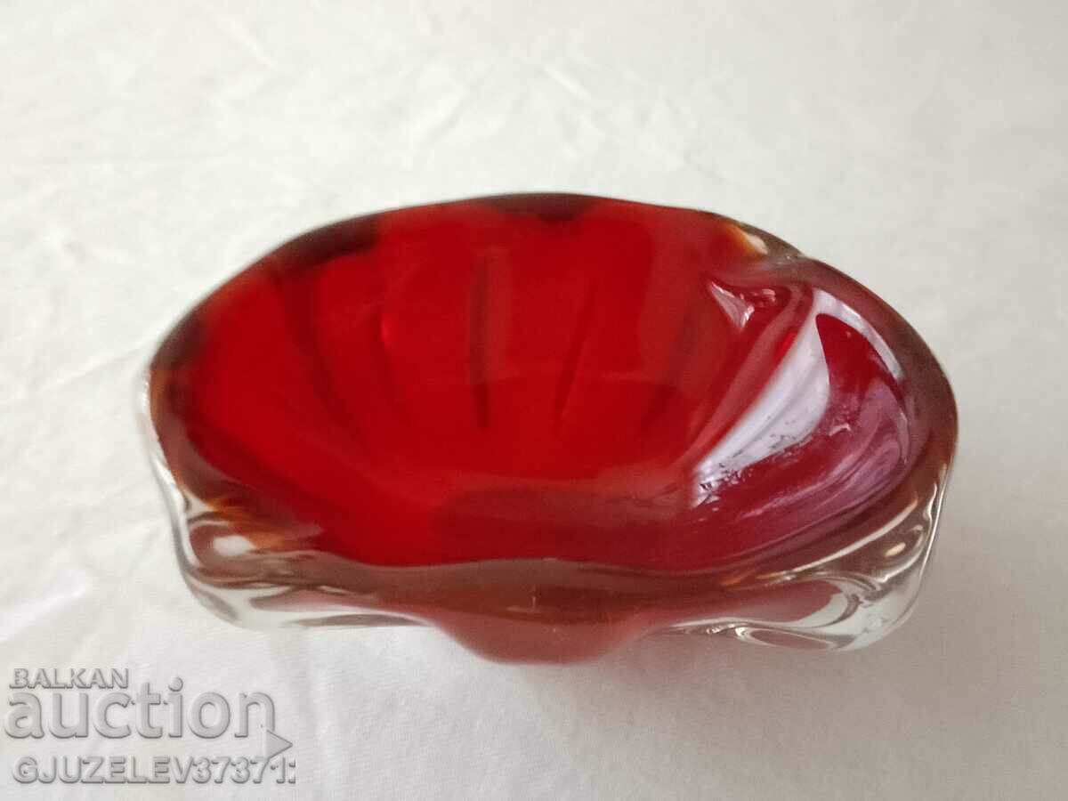 Murano Crystal Glass Ashtray - 7