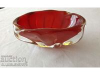 Murano Crystal Glass Ashtray