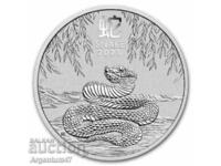 NOU!!! SILVER 2 OZ 2025 AUSTRALIA - AN LUNAR AL SARPELOR