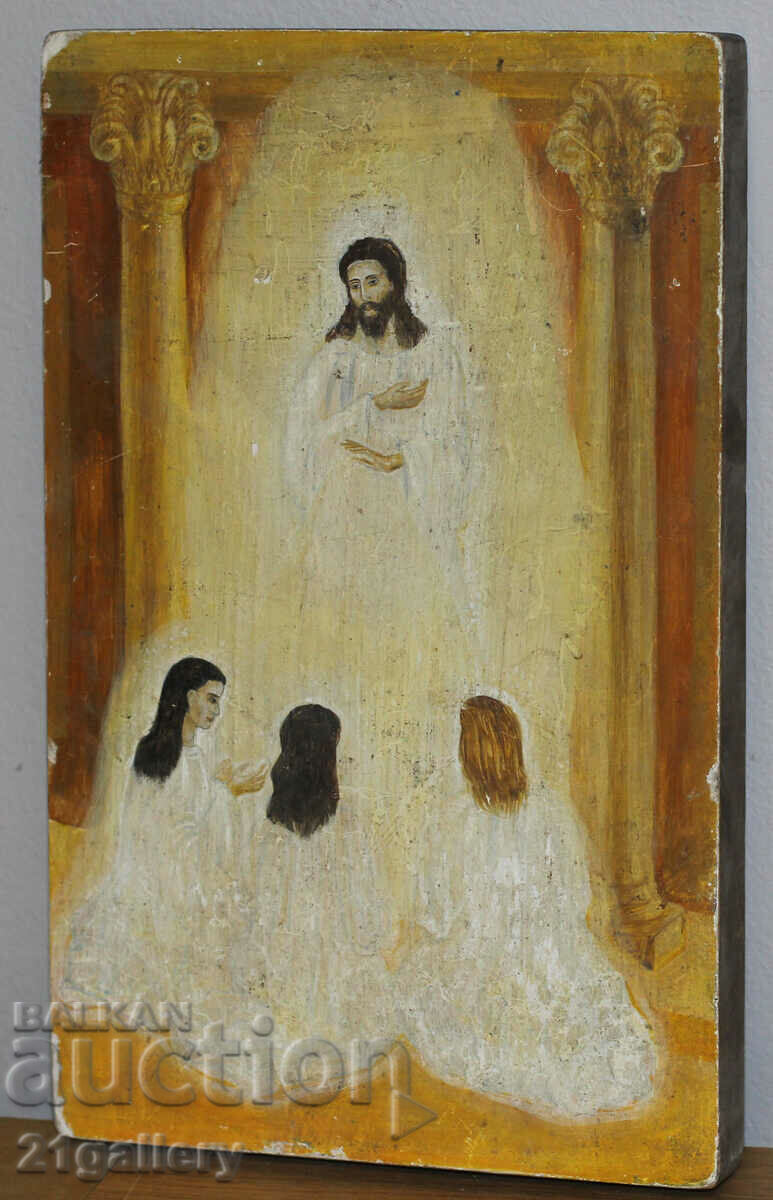 Δημοπρασία Παλιά ελαιογραφία θρησκευτικό θέμα