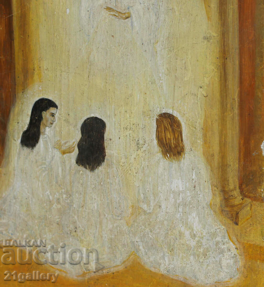 Παλιά ελαιογραφία θρησκευτικό θέμα - 6