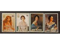 Insulele Cook 1987 Personalități / Regina Elisabeta Supratipărire 9 € MNH