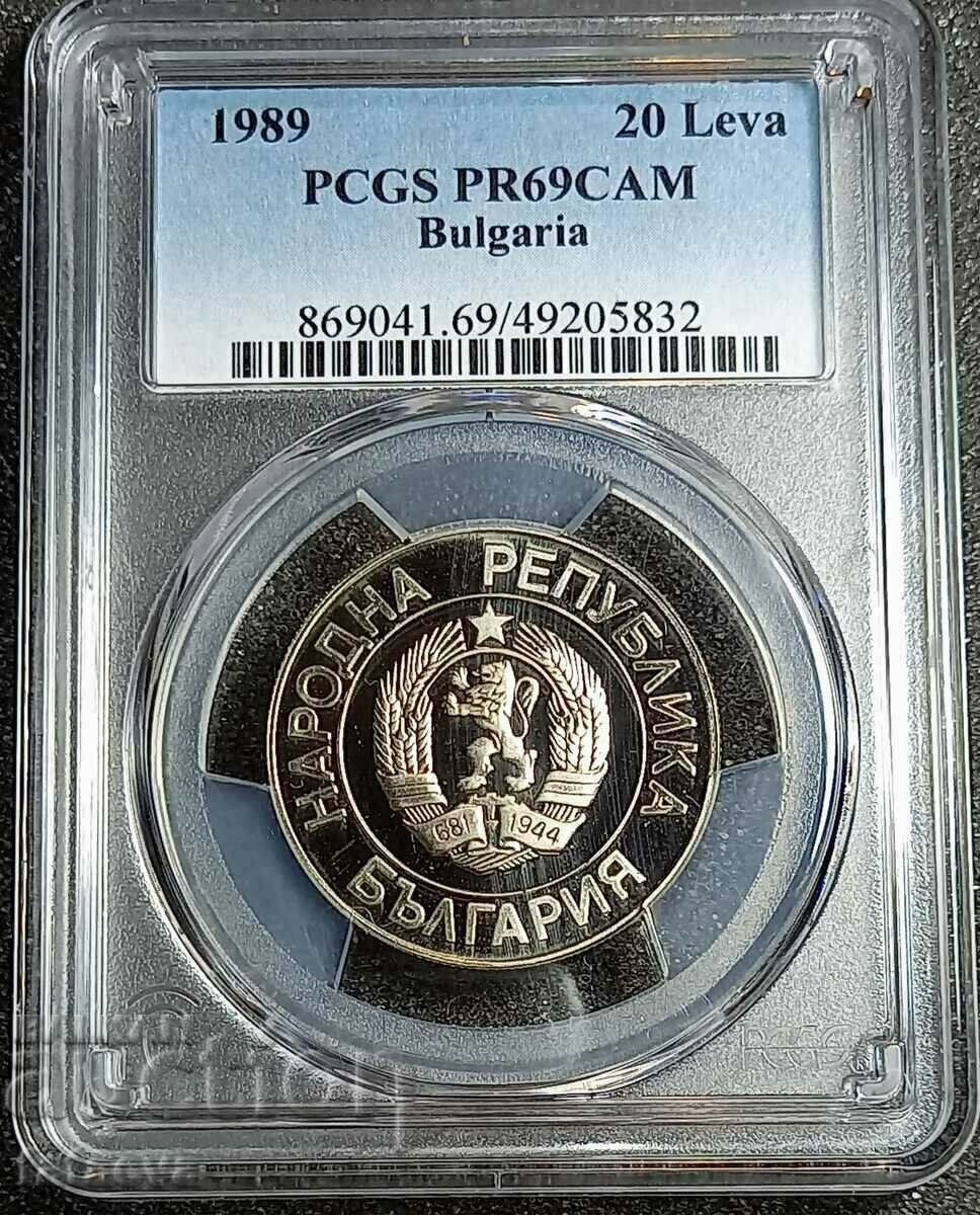 BGN 20 PR69CAM, TOP PCGS, 1989, Read the description.