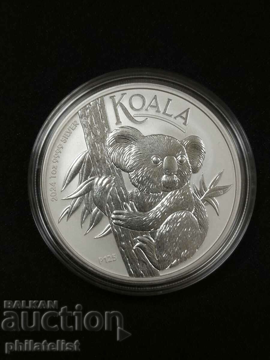 Австралия 2024 - 1 долар – Коала , 1 OZ – Сребърна монета PM