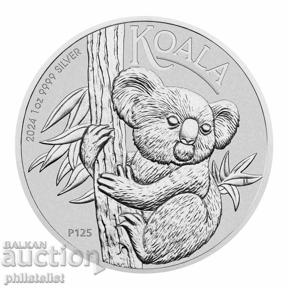 Australia 2024 - 1 dolar - Koala, 1 OZ - Moneda de argint PM