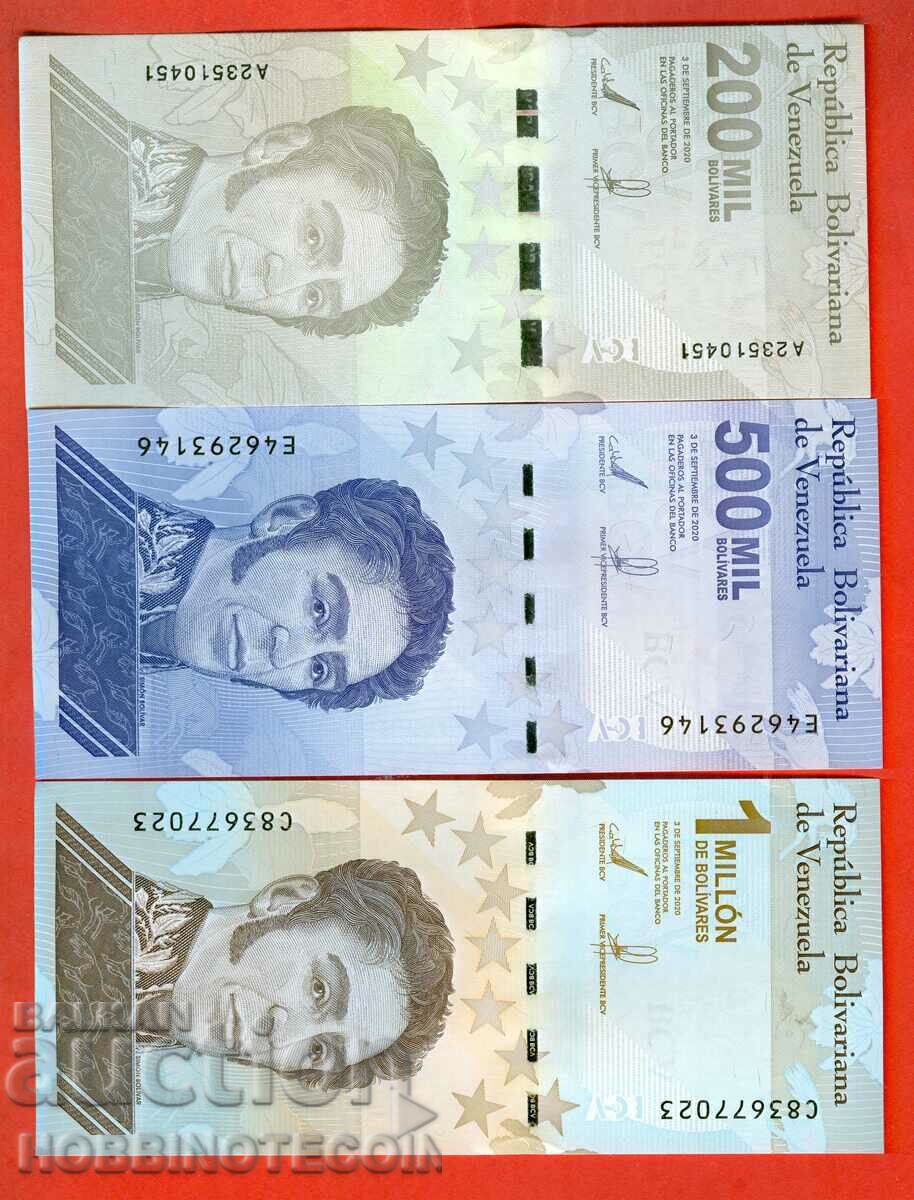 ВЕНЕЦУЕЛА VENEZUELA 200 000 500 000  1 000 000 2020 2021 UNC