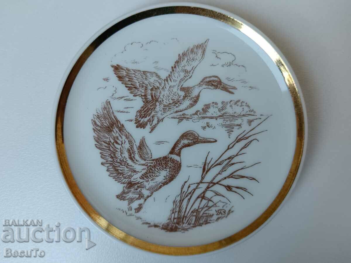Delivery of Set of mini saucers with hunting motifs, grouse, partridges