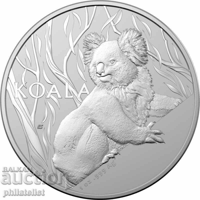 Australia 2024 - 1 dolar - RAM Koala, monedă de argint de 1 OZ