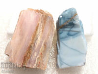 PAIR OF MILK OPAL - PINK & BLUE - PERU - 119.95 carats (415)