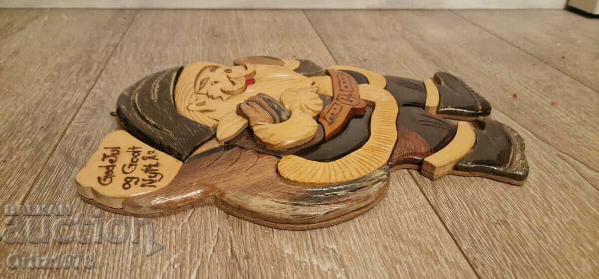 Delivery of Vintage Wooden Santa - Norway. 31cm/ 24cm Delivery of Vintage Wooden Santa - Norway. 31cm/ 24cm