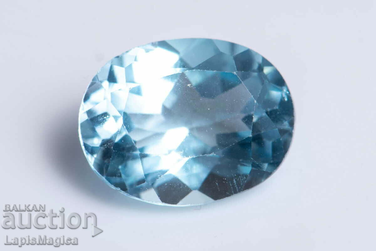 Blue Topaz 3.14ct 10x8mm Oval Cut #1