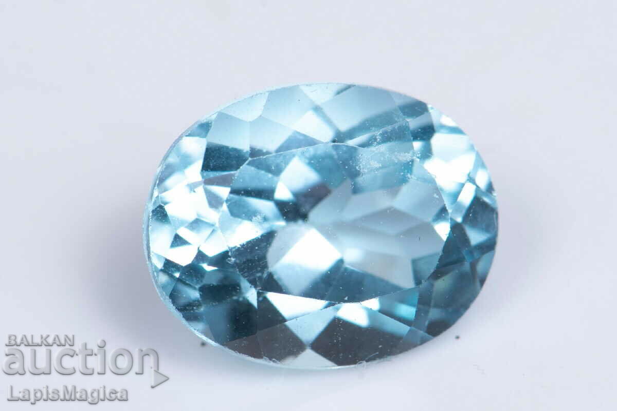 Син топаз 3.07ct 10x8mm овална шлифовка #7