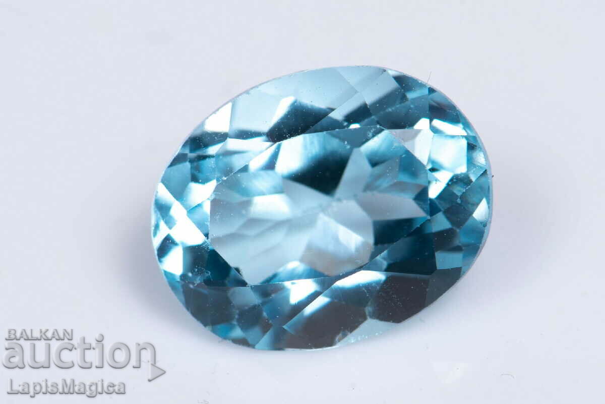 Blue Topaz 3.29ct 10x8mm Oval Cut #12