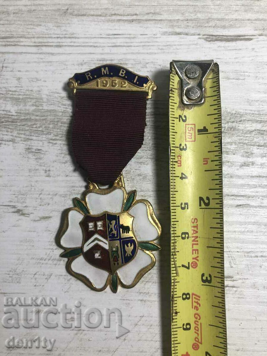 enamel masonic medal, Spencer London - 5 enamel masonic medal, Spencer London - 5